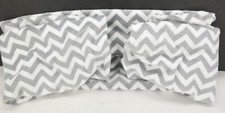 Minky Contoured Changing Pad Cover White and Grey Chevron 18" x 35" TF