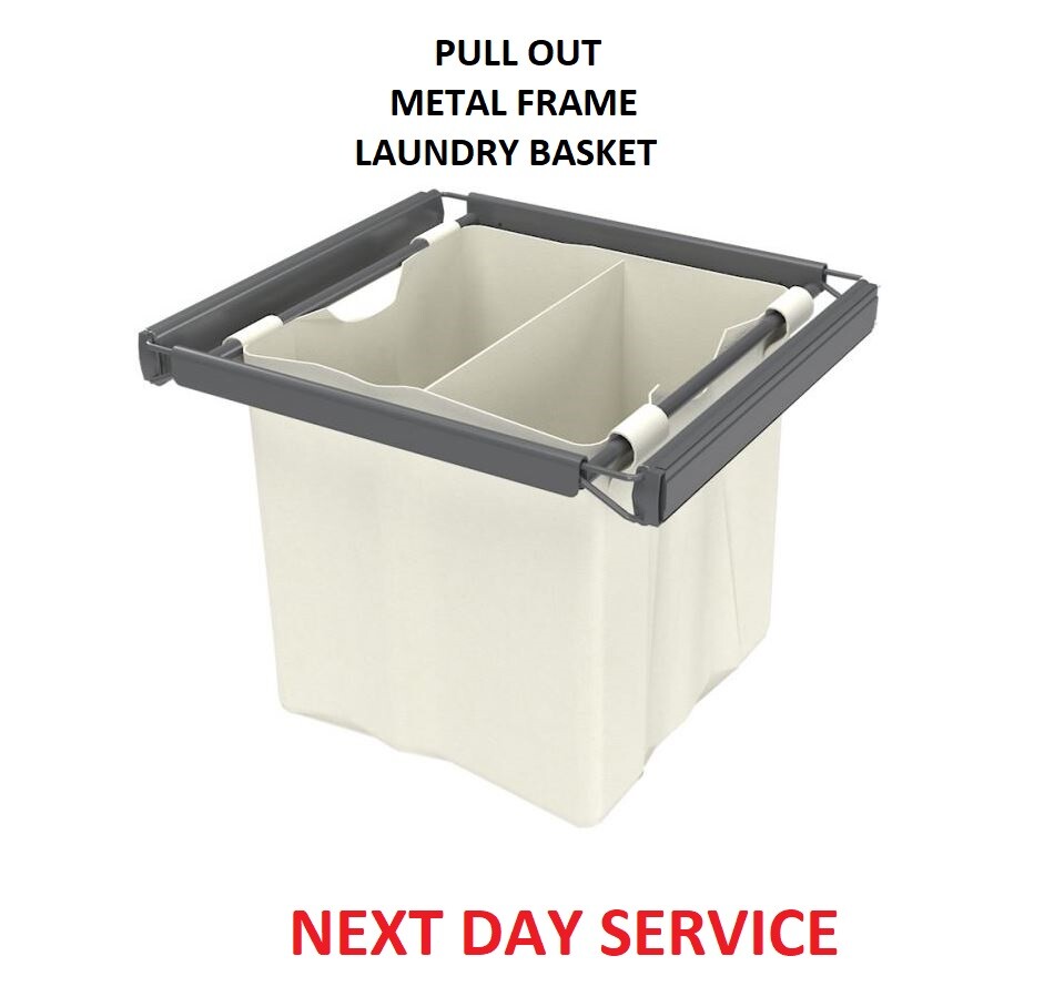 LAUNDRY BASKET PULL OUT WARDROBE METAL FRAME FITTING ACCESSORIES NW23