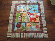 Handmade/ Homemade Baby Quilts- Owl, Fox  Hedgehog