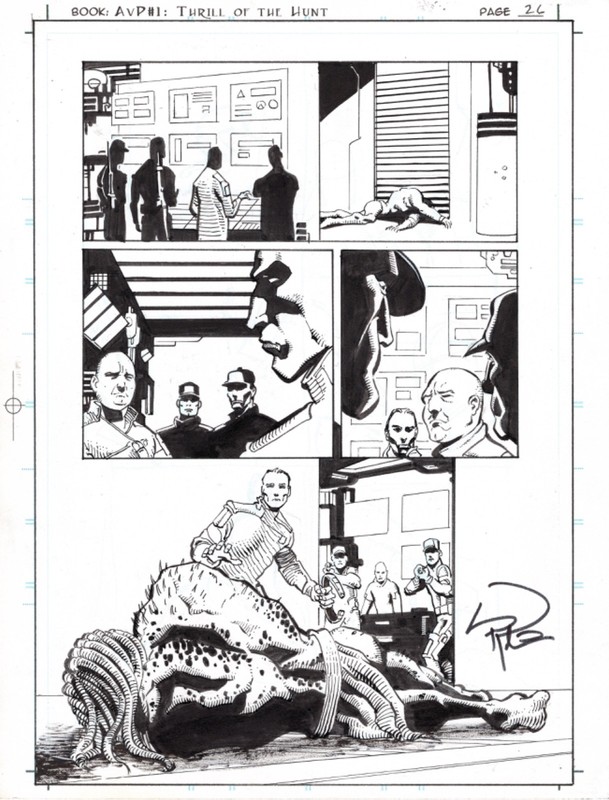 AVP: THRILL OF THE HUNT  Pg 26  8.5 X 11  Original  Art ROGER ROBINSON SIGNED 🔥