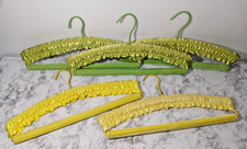 Hangers Vintage RARE Prestige Pants Suit Padded 3 Green and 2 Yellow