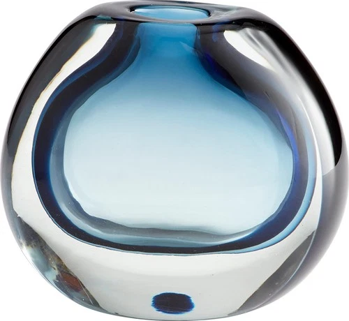 Jacinta Blue Glass Vase – Elegant Home Decor - Picture 1 of 5