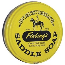 Yellow Saddle Soap for Leather 3.5 oz Tin - Cleaner Conditioner to