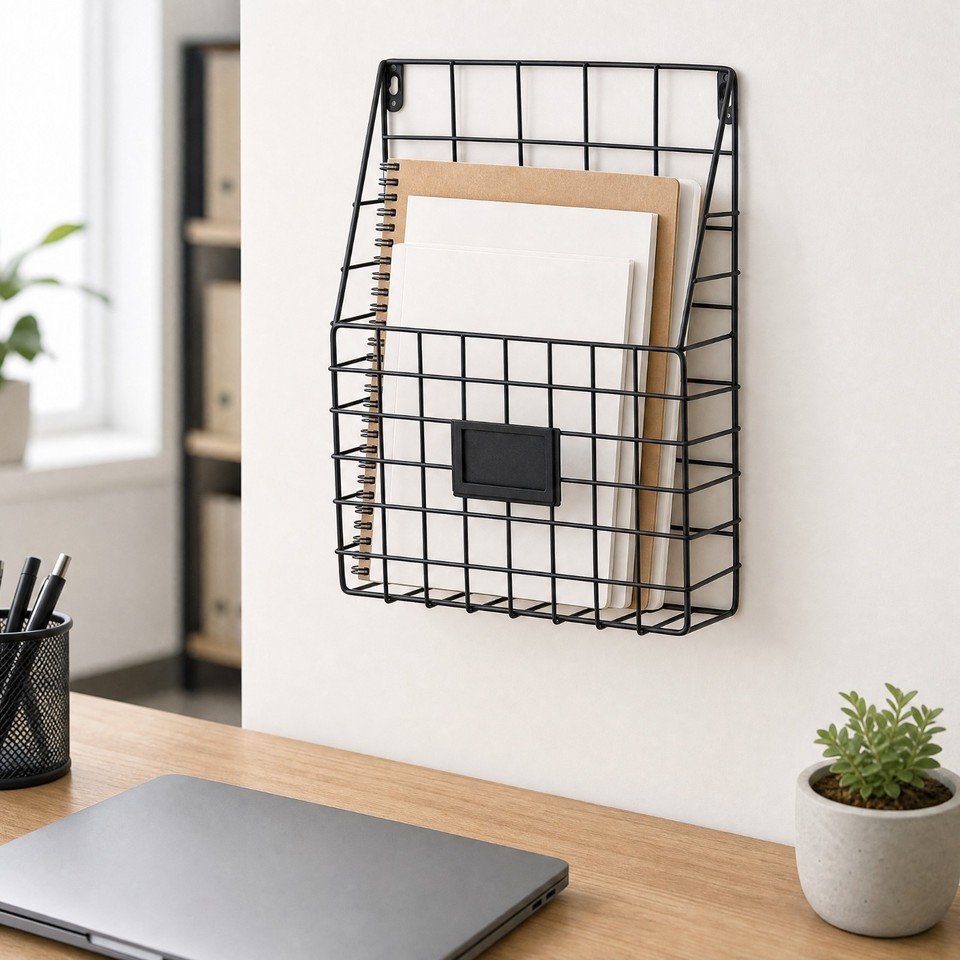 Home Storage Racks Wall-Mounted Storage Rack Space-Saving for Living Room, Home Office ...