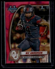 2024 Bowman University Chrome #136 Nic Anderson Pink Lava Refractor