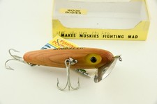 Leurre De Pêche Vintage Musky - Marque Smith Bait, Modèle #77, 2002, En Bois - Collectionneur
