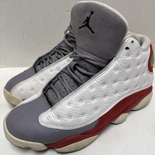 NIKE AIR JORDAN 13 RETRO WHITE BLACK TRUE RED CEMENT GREY SIZE 8.5 US 42 EU 2014