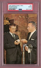 1961 Sam's Family Res. #61 Roger Maris Sam Gordon Baseball Post Card PSA Good 2