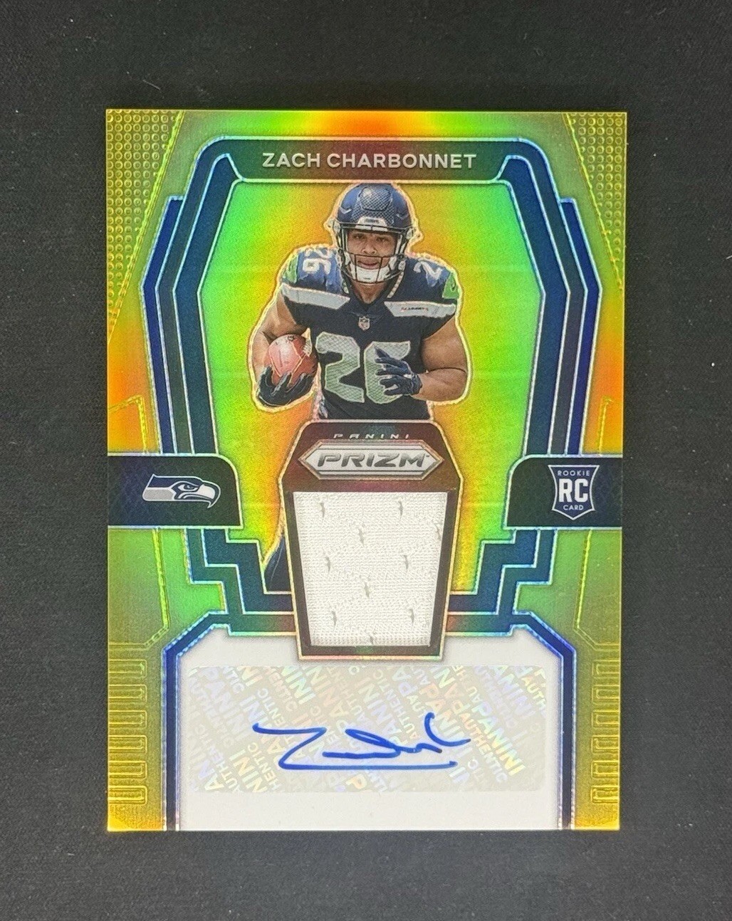 2023 Panini Prizm Zach Charbonnet Gold RPA 1/10 #RPA-ZC SEAHAWKS