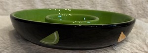 Crate&Barrel Pimienta Margarita Salter-Sugar Divided Black Ceramic