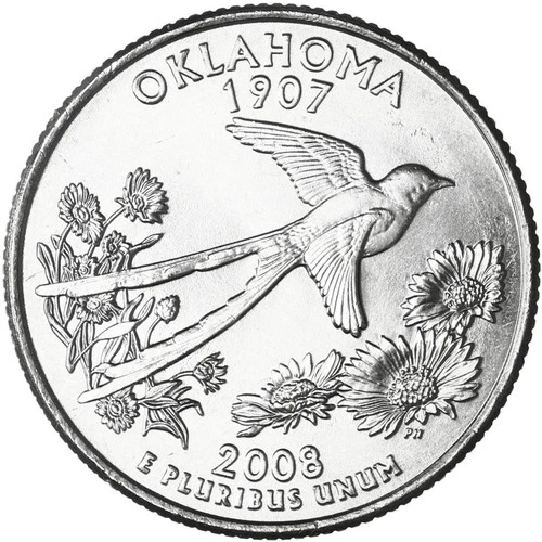 2008-P 50 State Quarters Oklahoma — photo from the most recent tracked eBay sale