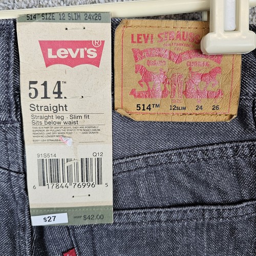 Jeans ragazzo Levis 514 dritto 12 slim 24x26 nero - Foto 2 di 11