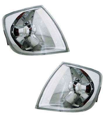 Frontblinker Set für VW Polo 6N2 99-01 Blinker Klarglas Chrom Weiß