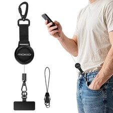 MoKo Anti-Theft Phone Tether Retractable Steel Line Safety Lanyard 360 Hiking