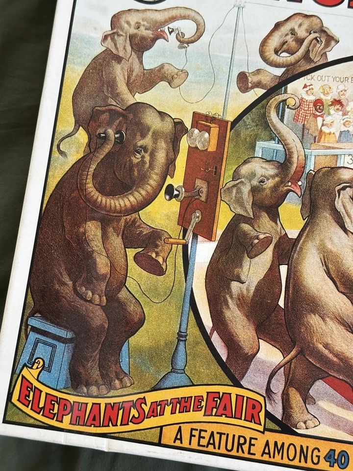 VTG Parker Brothers Ringling Bros Circus Jigsaw puzzle -500 pcs-Elephants Fair - Image 3 of 4