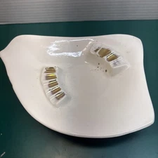 Vintage Ashtray 1950s MCM Large 10x 8 White Ceramic Retro