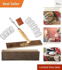 Stainless Steel Slashing Tool with Zebrawood Handle for Artisan Bakers