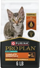 Kitten Dry Food Complete Essentials Shredded Blend Chicken/Rice Formula 6lb Bag 7.13 per pound