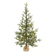 4 Ft. Pre-Lit Fraser Fir Natural Look Artificial Christmas Tree with 100 Clear L