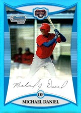 2008 Bowman #BCP33 Mike Daniel Chrome Prospects Blue Refractors #/150