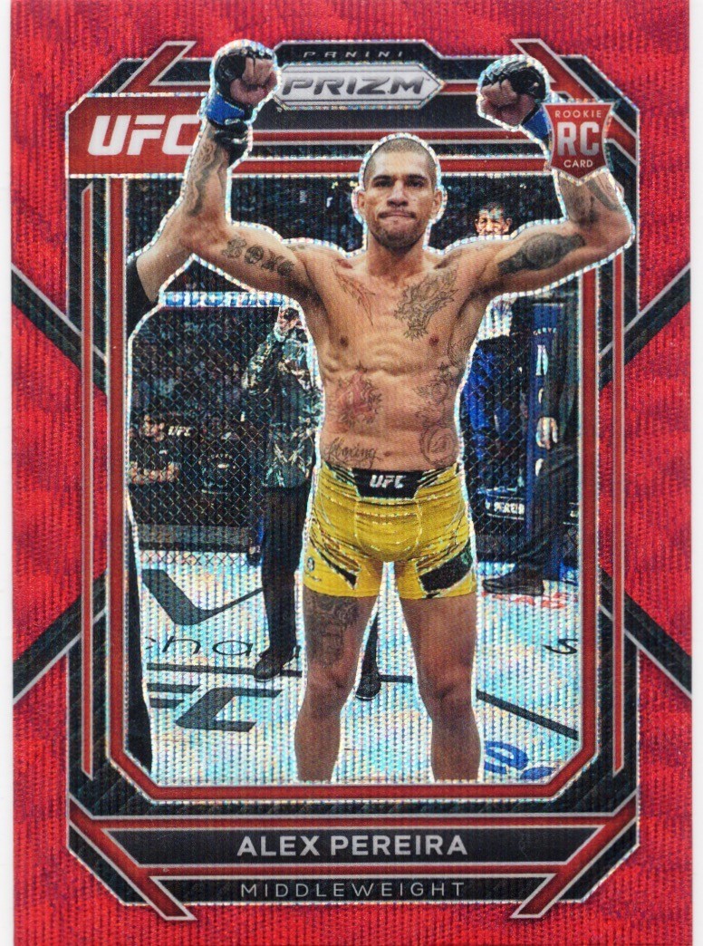 2023 Panini Prizm UFC - Alex Pereira #111 Ruby Wave Prizm (RC) Martial Arts