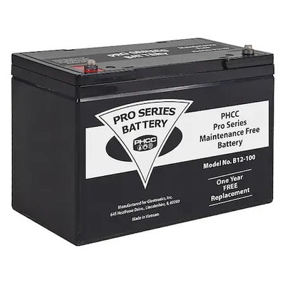 Pro Series Pumps B12-100 Sump Pump Battery, 12V Dc, 100 Ah