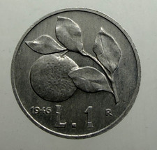 RARA 1 LIRA ARANCIA 1946  PERIZIATA SPL Repubblica Italiana