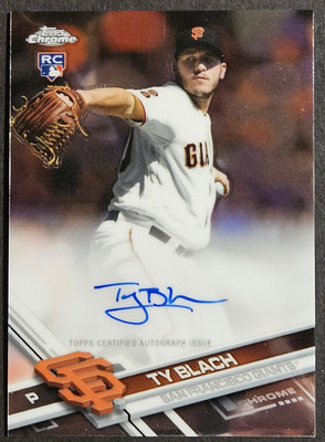 2017 Topps Chrome Rookie Autograph #RA-TBL Ty Blach RC Auto San Francisco Giants