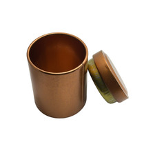Mini Teedose Kupfer Ø 46mm | H 52mm | Runde Metalldose Blechdose Lebensmittelech
