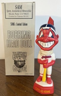 CHIEF WAHOO CLEVELAND INDIANS 1998 SAM INC. LIMITED EDITION BOBBLEHEAD READ DESC