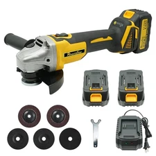Brushless Angle Grinder Cordless, 3/8 Inch Battery Grinder Power Tools for Cu...