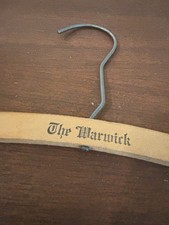 Vintage The Warwick Wooden Hanger Houston Texas Hotel  Apartments 1940s 1950s
