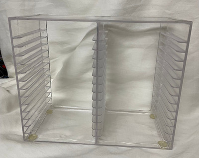 Vintage 1993 Clear Acrylic 30 CD Rack Holder Made in USA