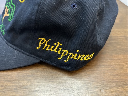 Gorra Bahay Kubo Filipinas Manila Negra Bordada Ajustable - Imagen 2 de 6