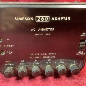 Vintage Simpson 260 AC Ammeter Adapter Model 653 Untested