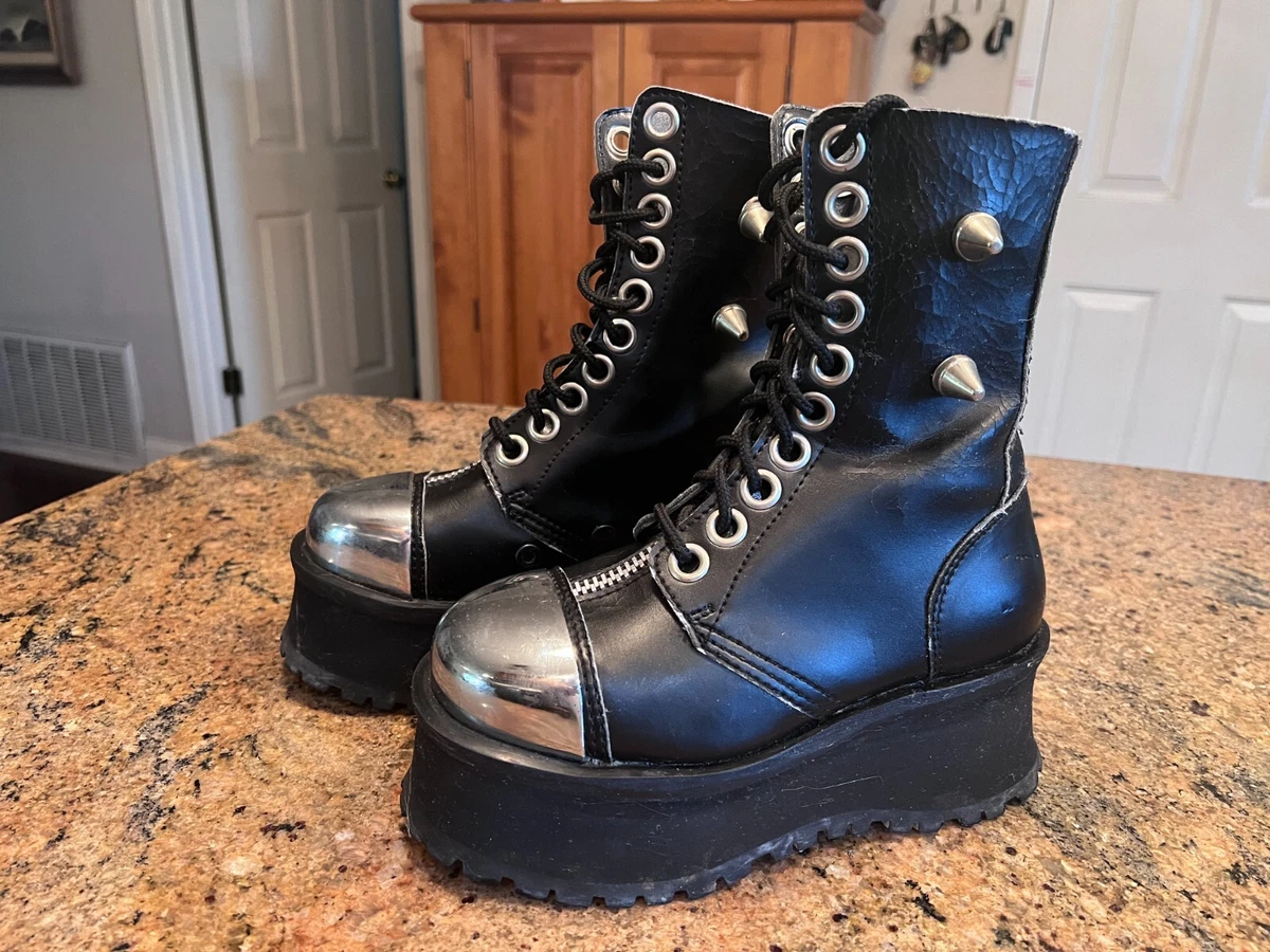 Demonia H-Pole climber 10 boots platform. . Size 4. Goth Punk