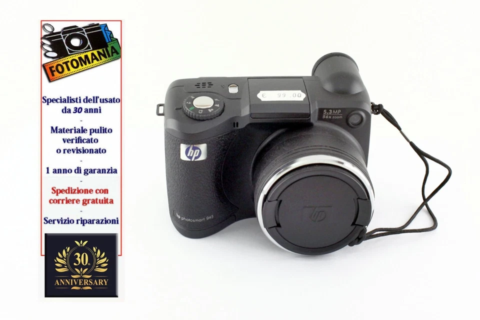 HP Photosmart 945 5.3mp 8x Zoom Ausgezeichnet Garantie 1 Bj - Bild 2 von 2