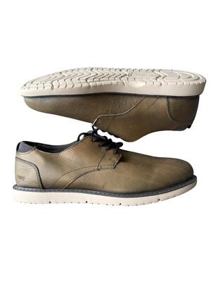 New Tom s Men Oxford Smoke Grey Water Resistant Leather Size 11 Model 10019133