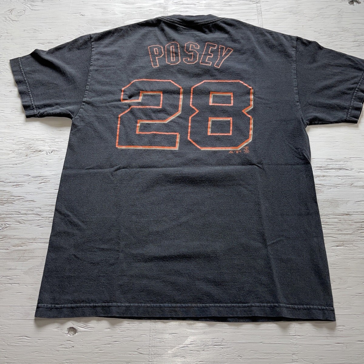 Majestic Buster Posey #28 San Francisco Giants Jersey T-Shirt Size