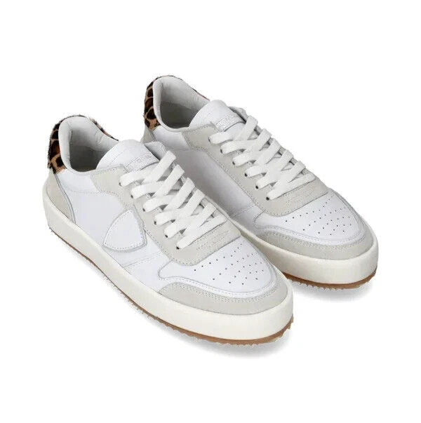 Sneakers Philippe Model donna Nice Low VNLD VA02 bianche Leopard - Immagine 2 di 4