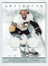 12-13 UD Upper Deck Artifacts  Kristopher Letang  /125  Dual Jerseys