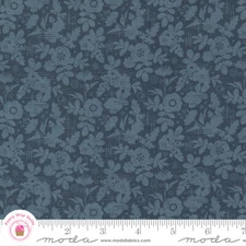 Moda DECORUM 30683 17 Navy Blue Floral BASIC GREY Quilt Fabric