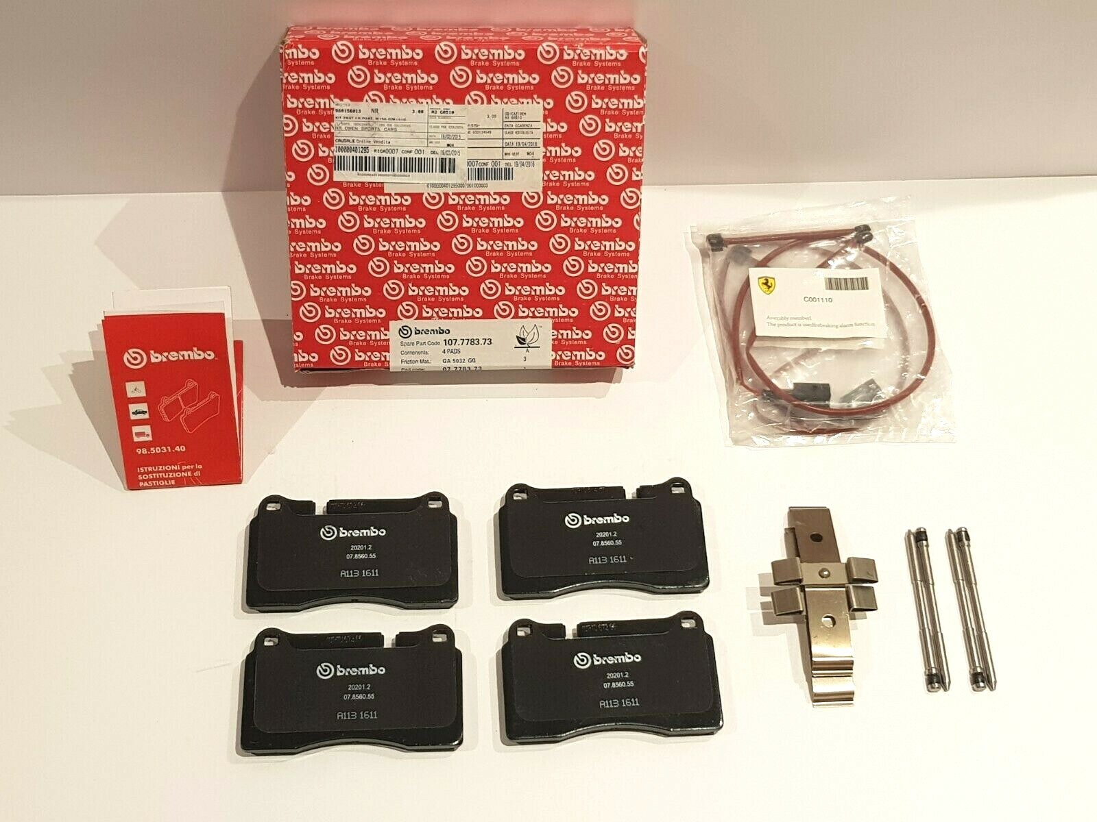 🚚Ferrari California Rear Brake Pad Kit