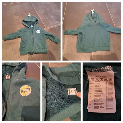 Sweatjacke, dopodopo, Größe 74, grün, Dino