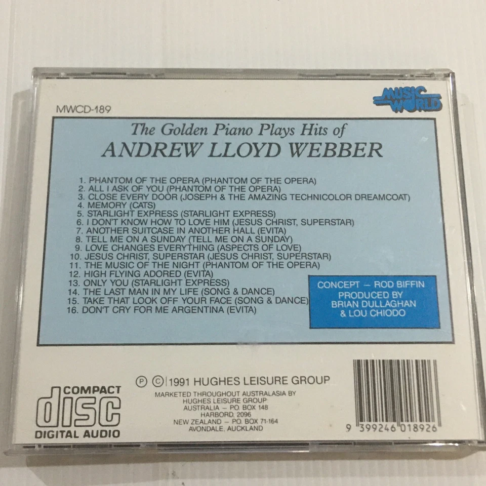 The Golden Piano Hits of Andrew Lloyd Webber CD - Image 3 of 4