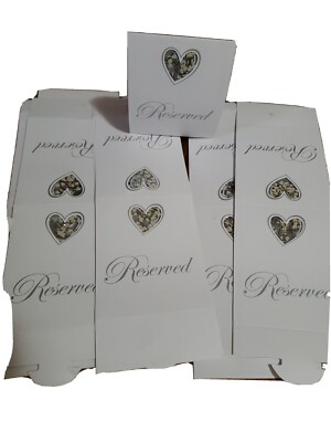 Reserved Table Number Tent Cards Amscan 11 Pieces confetti hearts Event Wedding