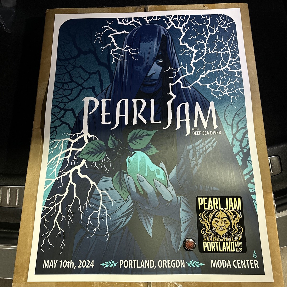 Pearl Jam Portland Oregon Poster 5/10/24 Becky Cloonan Includes
