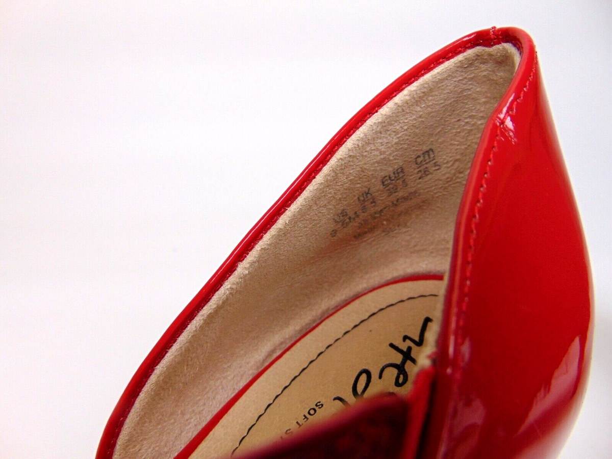 LifeStride Womens Fire Red Suki Patent Pump Heel Shoe 9.5 for sale