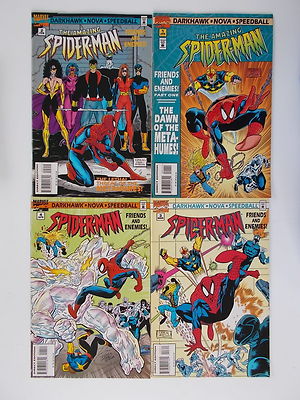 4x Spider-Man, Friends & Enemies - Vol. 1 Nr. 1 - 4. Marvel, US Comic / Z. 1
