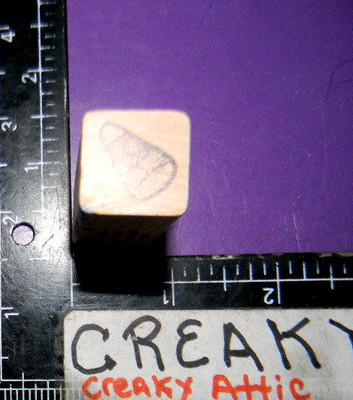 CANDY CORN CANDY STICK RUBBER STAMP HIPPO HEART
